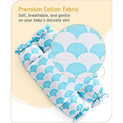 Babyhug Baby Anti Roll Side Bolsters Aeroplane Theme  - White