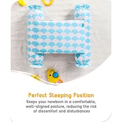 Babyhug Baby Anti Roll Side Bolsters Aeroplane Theme  - White