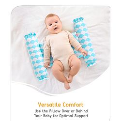 Babyhug Baby Anti Roll Side Bolsters Aeroplane Theme  - White