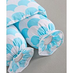Babyhug Baby Anti Roll Side Bolsters Aeroplane Theme  - White