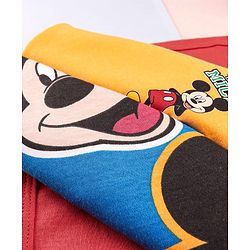 Babyhug Disney Interlock Knit Wash Cloth with Winnie & Friends Graphic L 28 X B 28 cm  Pack of 3 - Yellow Red & Blue