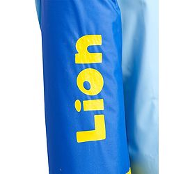 Babyhug Full Sleeves Below Knee Length Raincoat With Lion Print - Light Blue