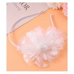 Babyhug Floral Applique Hair Band -  White