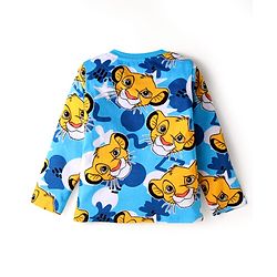 Babyhug Disney Full Sleeves Nightsuit Set With Simba Graphics - Blue