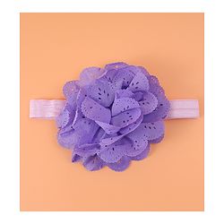 Babyhug Free Size Headbands With Floral Applique Pack Of 2 - Purple & White