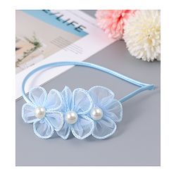 Babyhug Hair Clips & Hairband with Floral & Pearl Applique Accessories Combo Set - Light Pink