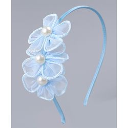 Babyhug Hair Clips & Hairband with Floral & Pearl Applique Accessories Combo Set - Light Pink