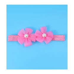 Babyhug Free Size Headbands With Floral & Bow Applique With Pearl Detailing Pack Of 3 - Fuchsia