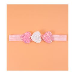 Babyhug Free Size Headbands With Floral Bow & Heart Applique Pack Of 3 - Pink