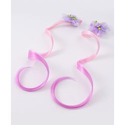 Babyhug Floral Applique Hair Extensions With Ombre Effect Purple