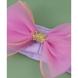 Babyhug Free Size Headband With Bow Applique - Purple
