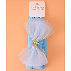 Babyhug Free Size Headband With Bow Applique - Purple