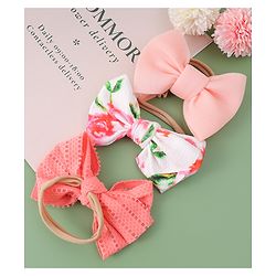 Babyhug Free Size Headbands With Bow Applique Pack Of 3 - Multicolour