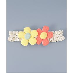 Babyhug Free Size Headbands With Floral & Bow Applique Pack of 3 - Multicolour