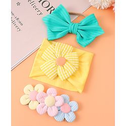 Babyhug Free Size Headbands With Floral Applique Pack of 3 - Multicolour
