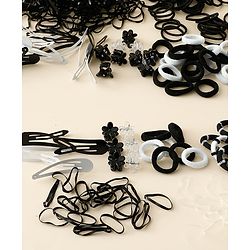 Babyhug Hair Accessories Combo Set Free Size - Black & White