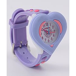 Babyhug Analog Watch With Heart Applique Free Size - Pink