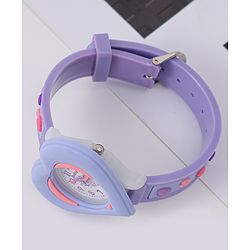 Babyhug Analog Watch With Heart Applique Free Size - Pink