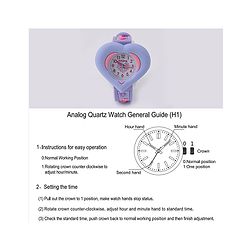 Babyhug Analog Watch With Heart Applique Free Size - Pink
