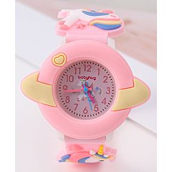 Babyhug Unicorn Applique Analog Watch - Pink