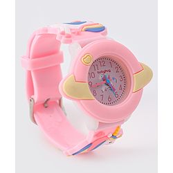Babyhug Unicorn Applique Analog Watch - Pink