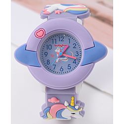 Babyhug Unicorn Applique Analog Watch - Pink