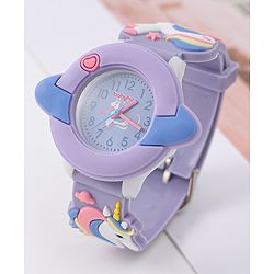 Babyhug Unicorn Applique Analog Watch - Pink