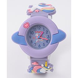 Babyhug Unicorn Applique Analog Watch - Pink