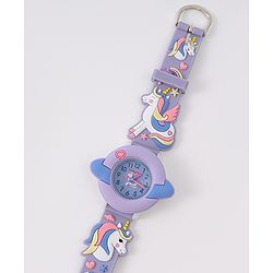 Babyhug Unicorn Applique Analog Watch - Pink