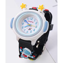 Babyhug Analog Watch With Astronomical Applique Free Size - Black