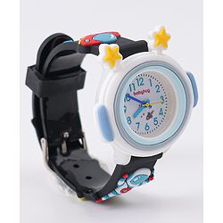 Babyhug Analog Watch With Astronomical Applique Free Size - Black