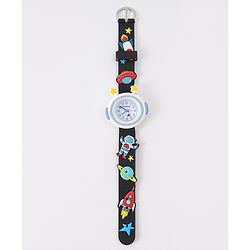 Babyhug Analog Watch With Astronomical Applique Free Size - Black