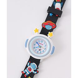 Babyhug Analog Watch With Astronomical Applique Free Size - Black