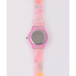Babyhug Floral Applique Analog Watch - Peach