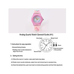 Babyhug Floral Applique Analog Watch - Peach