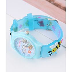 Babyhug Analog Watch With Honey Bee Applique Free Size - Blue