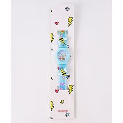 Babyhug Analog Watch With Honey Bee Applique Free Size - Blue