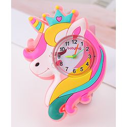 Babyhug Analog Unicorn Shaped Watch Free Size - Pink