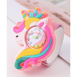 Babyhug Analog Unicorn Shaped Watch Free Size - Pink