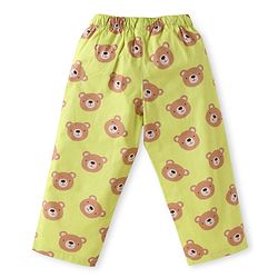 Babyhug Cotton Knit Full Sleeves Night Suit with Animal Print - Light Green
