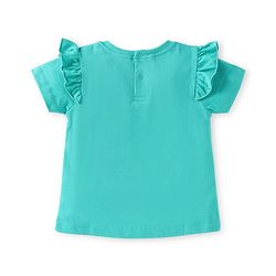 Babyhug Disney Single Jersey Knit  Half Sleeves Tops With Minnie & Friends Graphic & Frill Detailing Pack Of 3 - Yellow Purple
