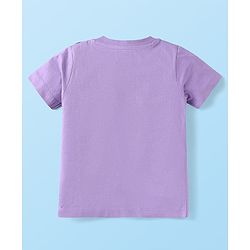 Babyhug Cotton Knit Half Sleeves T-Shirts with Beach Theme Print Pack of 3 - White & Purple