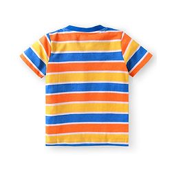 Babyhug Cotton Knit Half Sleeves T-Shirts with Beach Theme Print & Stripes Pack of 3 - Multicolor