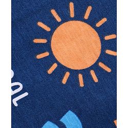 Babyhug Cotton Knit Half Sleeves T-Shirts with Beach Theme Print & Stripes Pack of 3 - Multicolor