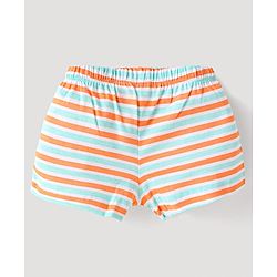 Babyhug Single Jersey Knit Trunks with Animal Star Print & Stripes Pack of 5 - Multicolor