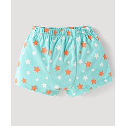 Babyhug Single Jersey Knit Trunks with Animal Star Print & Stripes Pack of 5 - Multicolor