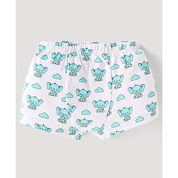 Babyhug Single Jersey Knit Trunks with Animal Star Print & Stripes Pack of 5 - Multicolor