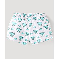 Babyhug Single Jersey Knit Trunks with Animal Star Print & Stripes Pack of 5 - Multicolor