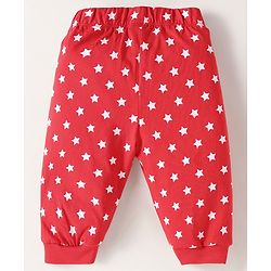 Babyhug Disney Single Jersey Knit Full Sleeves Night Suit with Mickey Mouse & Friends Graphics Pack of 2 - Red & Navy Blue