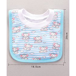 Babyhug 100 % Cotton Pullover Bibs Jungle Print Pack of 2 - Blue & Pink